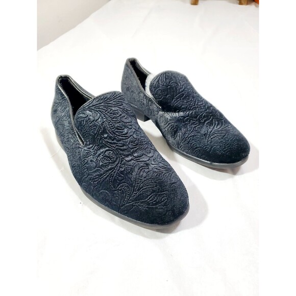 Embossed Slipon Damask Loafer Calypso Loafer Shoes Youth Size 12M Black #466157 - Picture 3 of 11